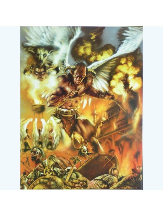 Affiche Le diable dans les flammes ; De fali ; Civiello ; Signée & Numérotée 189 ex. ; 50x70 main product photo
