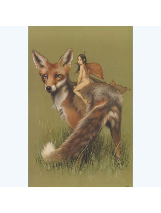 Affiche Elfe et renard ; Erlé ; 40x60 main product photo