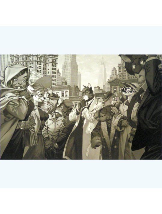 Affiche New York noir et blanc ; Guarnido ; 30x40 main product photo