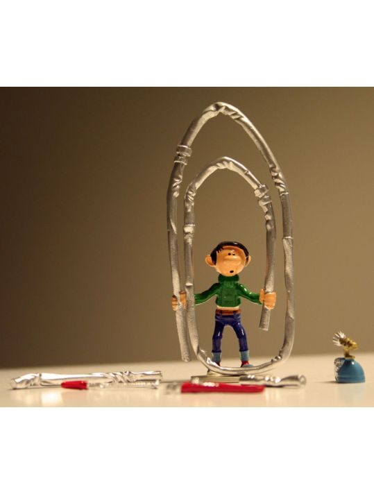 Gaston Lagaffe - Figurine Résine Plastoy - Trombone Geant