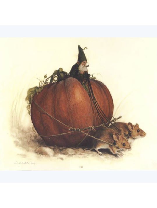 Affiche Lutin sur une citrouille ; Monge ; 40x50 main product photo