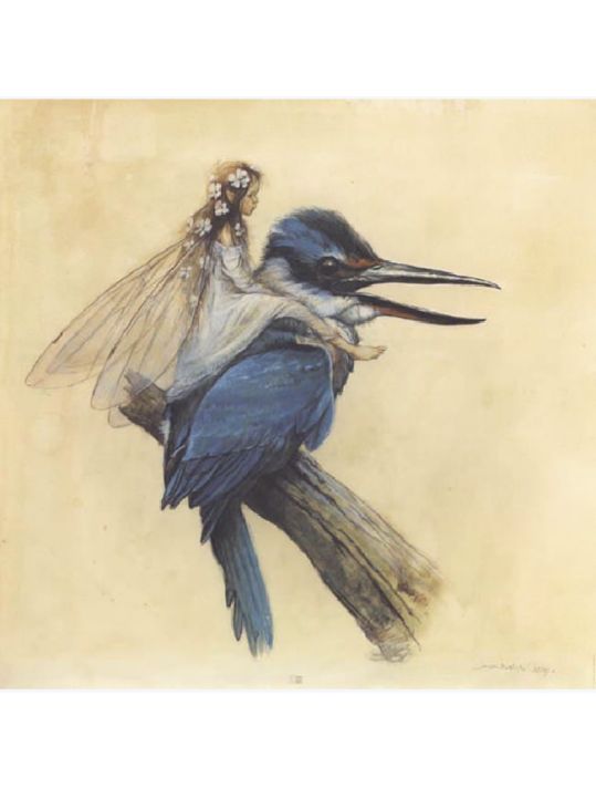 Affiche Fée sur l'oiseau bleu ; Monge ; 50x50 main product photo