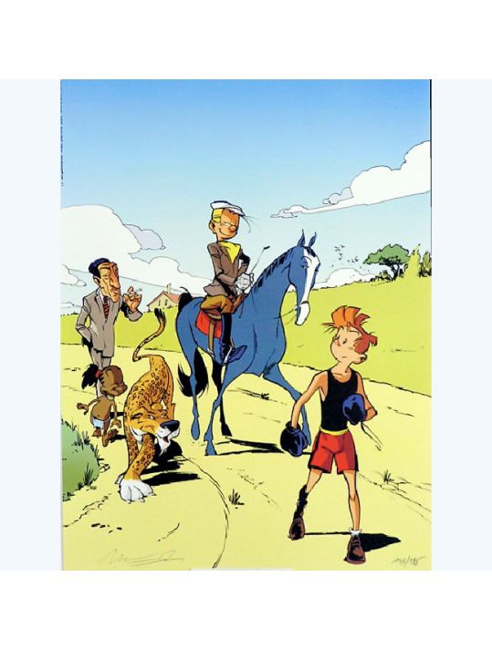 Affiche Affiche Panthère et chevalde Munuera ; Signée ; 30x40 main product photo