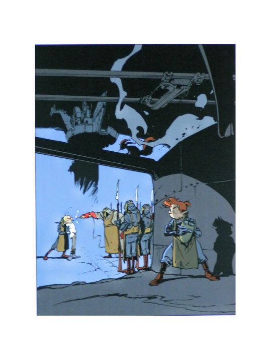 Sérigraphie Spirou n°1 couleur ; Munuera ; Signée & Numérotée ; 30x40 main product photo