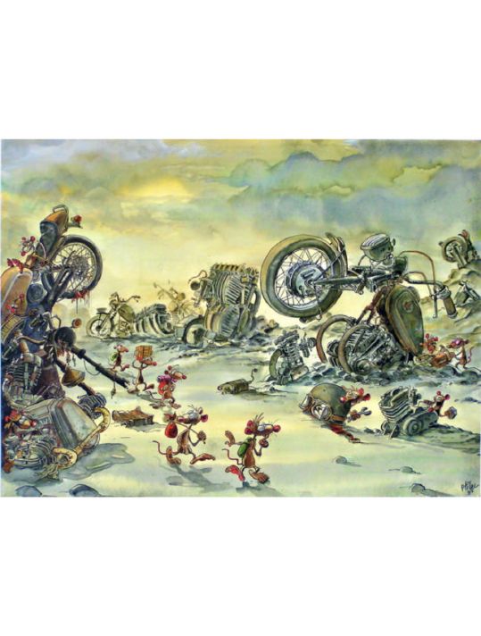 Affiche La Casse motos ; P'tiluc ; 50x70 main product photo