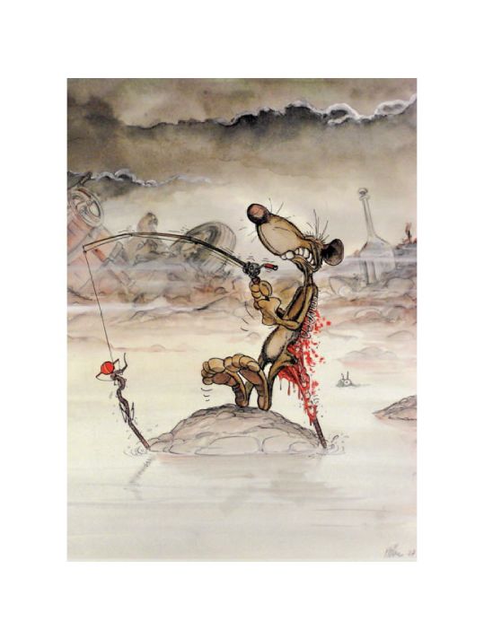 Affiche Le pêcheur ; P'tiluc ; 50x70 main product photo