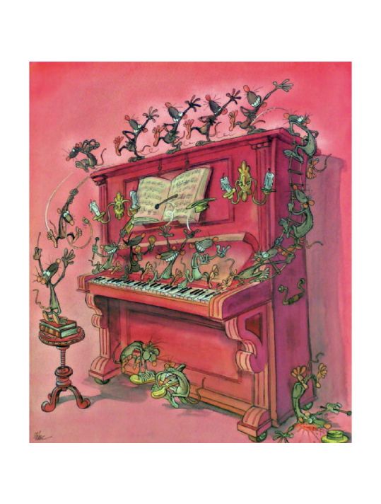 Affiche Le piano ; P'tiluc ; 50x70 main product photo