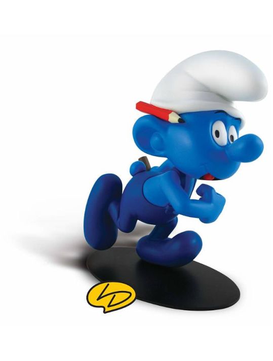 Figurine schtroumpf bricoleur main product photo