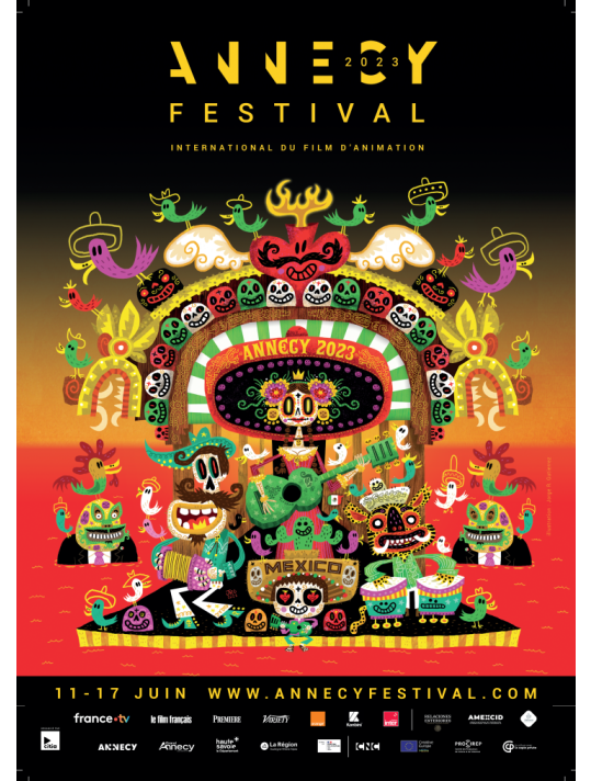 Affiche Festival Animation Annecy 2023 avec logos (40x60 cm) main product photo