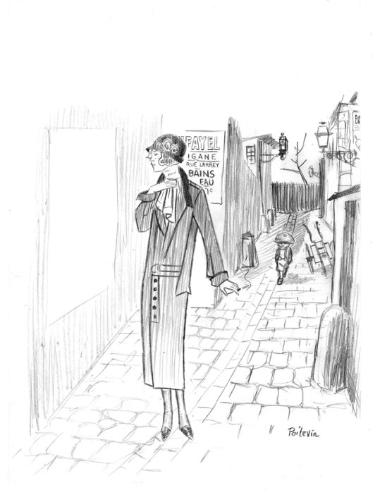 Illustration originale Le marin, l'actrice et la croisière jaune main product photo