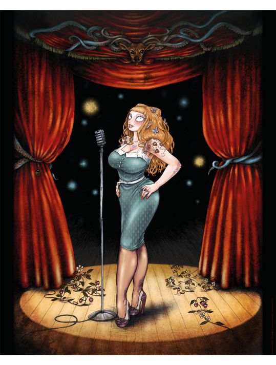 Affiche Burlesque Girrrl numérotée et signée main product photo
