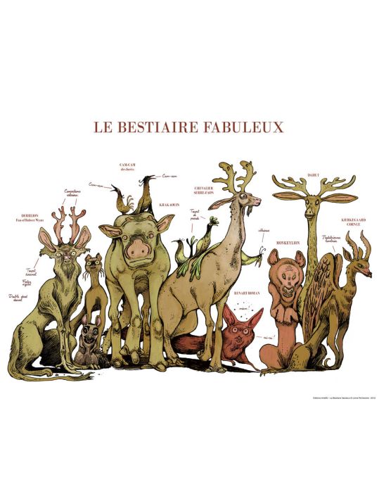 Affiche "Le bestiaire fabuleux" (50 x 40 cm) main product photo