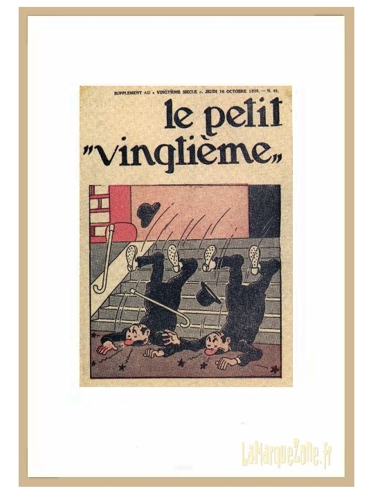 Tintin - Couverture du Petit Vingtième - Reproduction encadrée 4 main product photo