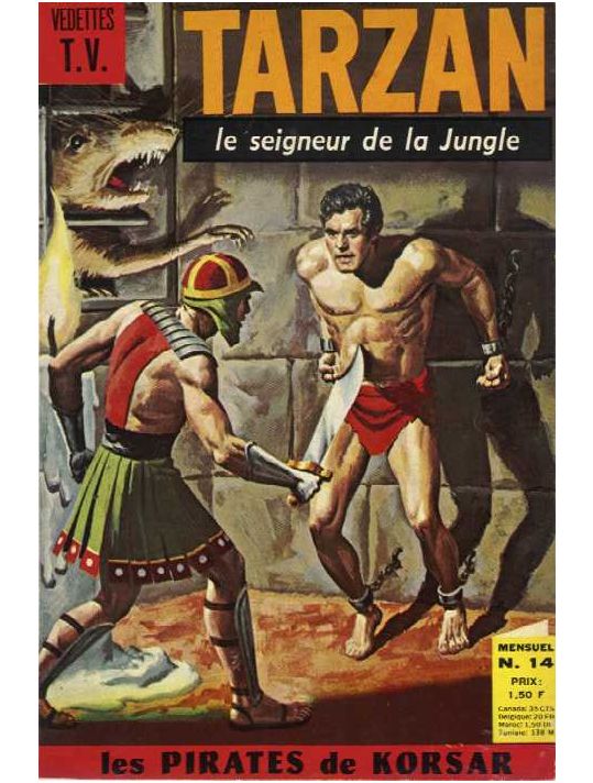 Tarzan (3e Série - Sagédition) (Vedettes T.V.) tome 14 - Les pirates de Korsar (éd. 1969) main product photo