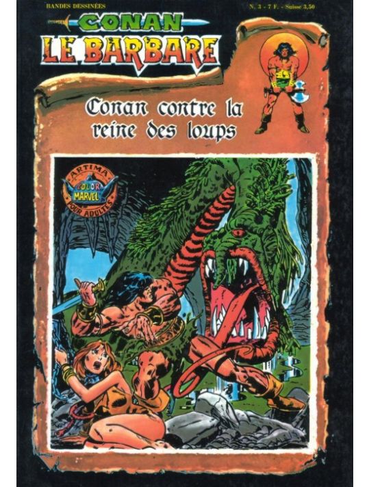 Conan le barbare (Artima/Aredit 1re série) tome 3 - Conan contre la reine des loups (éd. 1979) main product photo