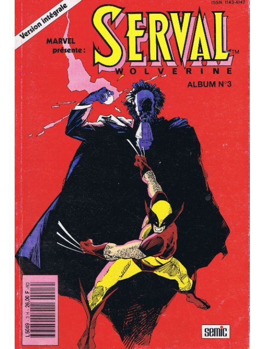 Serval-Wolverine - Album N° 3 (du N° 7 au N° 9) (éd. 1991) main product photo