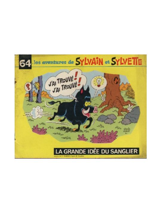Sylvain et Sylvette (03-série : Fleurette nouvelle série) tome 64 - La grande idée du sanglier (éd. 1974) main product photo