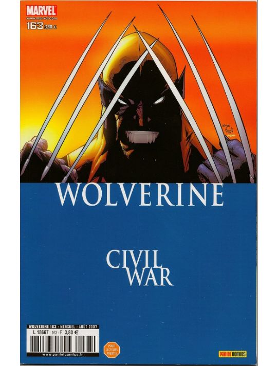 Wolverine (1re série) tome 163 - Civil war (éd. 2007) main product photo