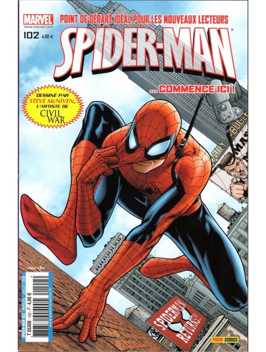Spider-Man (2e série) tome 102 - Un jour nouveau (éd. 2008) main product photo