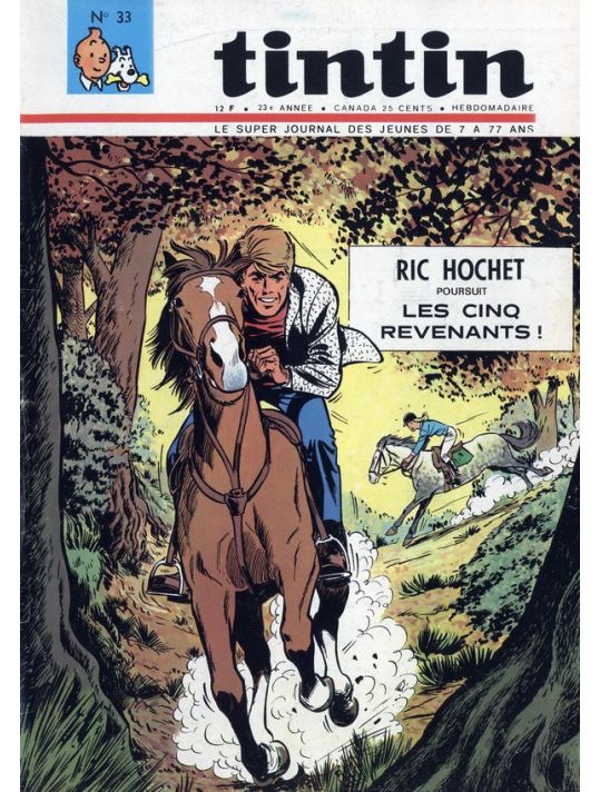 Revue Le journal de Tintin (éd. Belge) tome 33 - Ric Hochet poursuit les cinq revenants ! main product photo