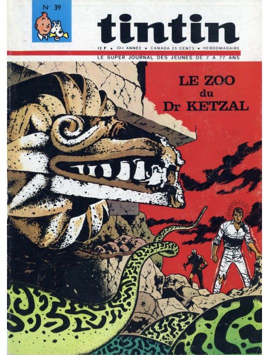 Revue Le journal de Tintin (éd. Belge) tome 39 - Le zoo du Dr Ketzal main product photo