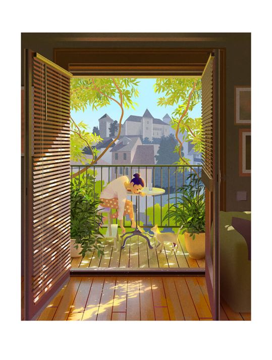 Affiche Cécile Bidault - "Vue Sur Le Château d'Annecy" (n&s) main product photo