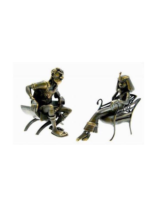 César et Cléopatre en bronze main product photo