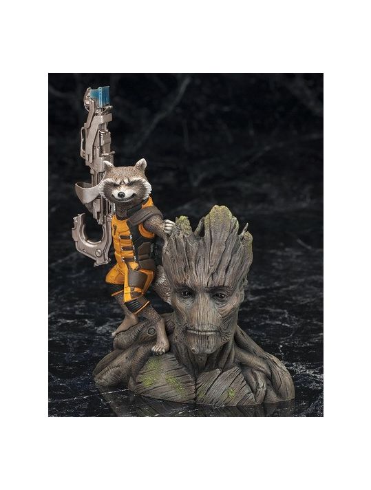 Buste Les gardiens de la galaxie Rocket Raccoon et Groot - Kotobukiya ARTFX main product photo
