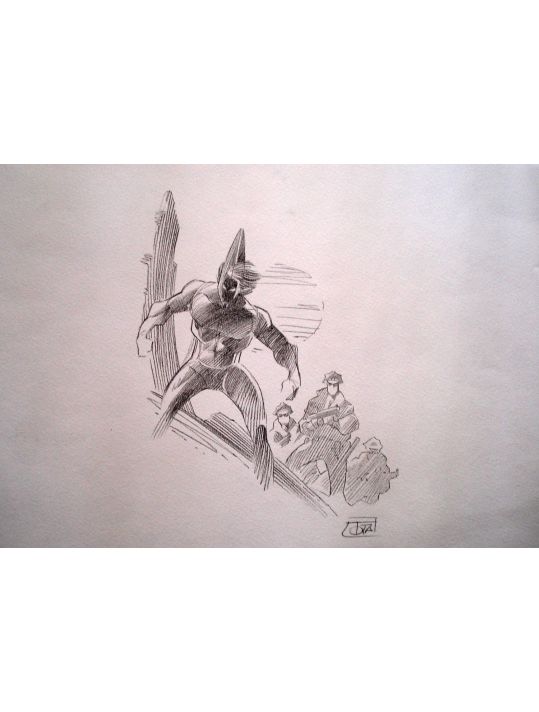 Dessin original de Ciro Tota - illustration, crayon, Photonik - encre, 21cmx29cm main product photo