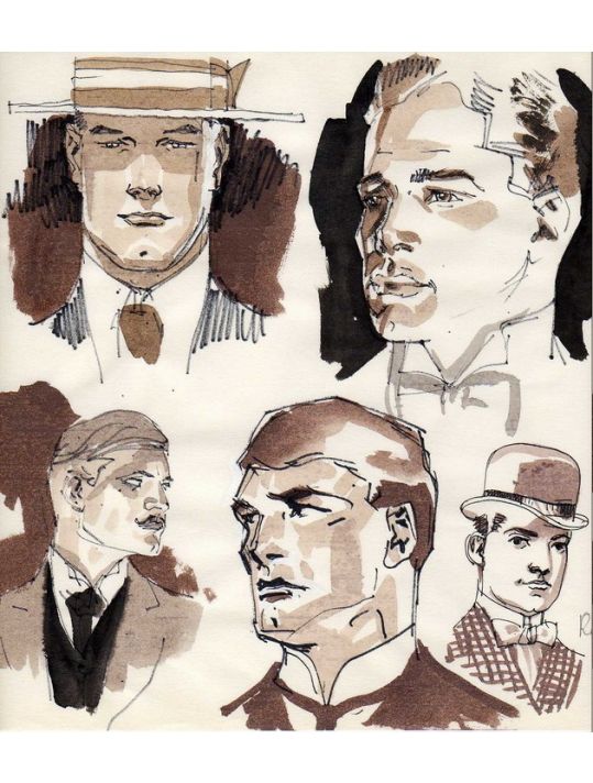 Dessin original West ; recherche de personnages 3 main product photo