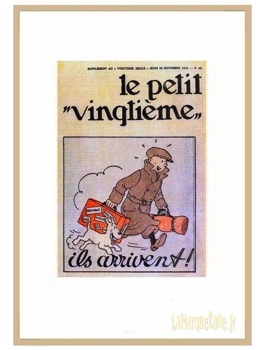 Tintin - Couverture du Petit Vingtième - Reproduction encadrée 5 main product photo