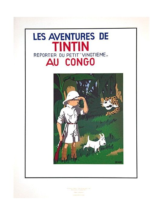 Tintin - Lithographie originale - 3x tirages 'L'Oreille cassée