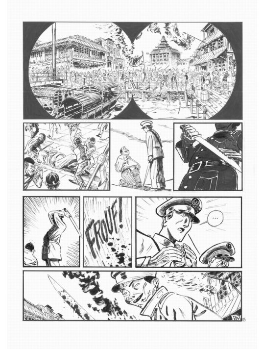 Planche originale Le marin, l'actrice et la croisière jaune tome 1 ; page 5 main product photo