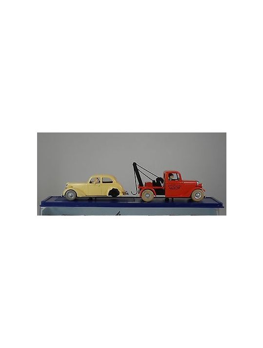 Voiture tintin et le crabe aux pinces d'or : voiture + dépanneuse