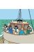 Canevas Tintin ; Sur le Bateau