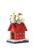 Figurine Snoopy Woodstock Doghouse Merry and Bright