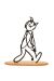 Figurine Tintin ; Tintin Alph-art - 14 cm - Noir, socle Orange